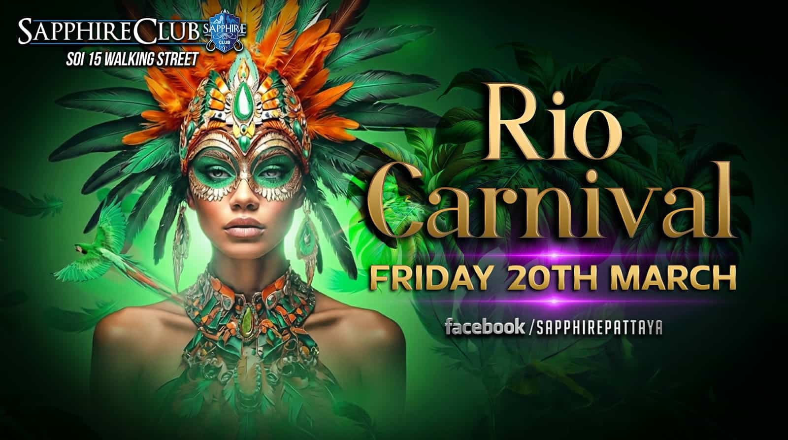 Sapphire Rio Carnival. Friday March 20th